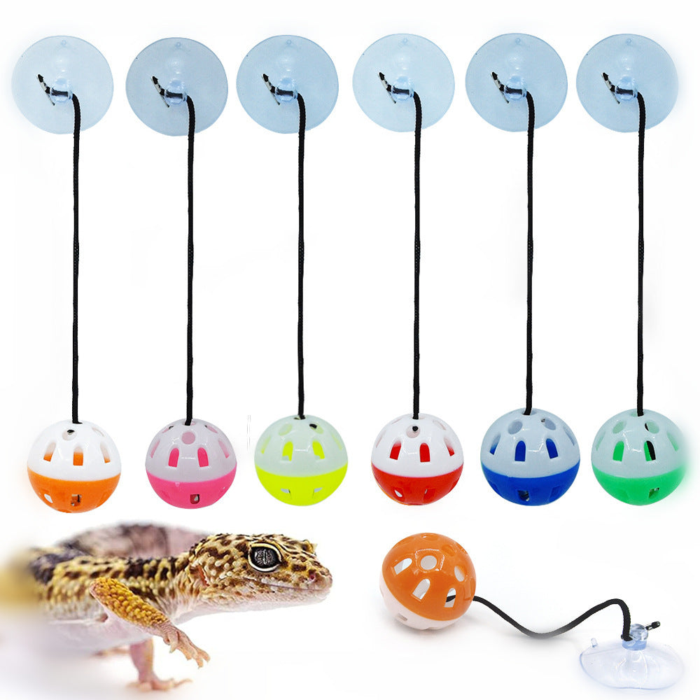 Reptile Toy Bell Ball With Suction Cup