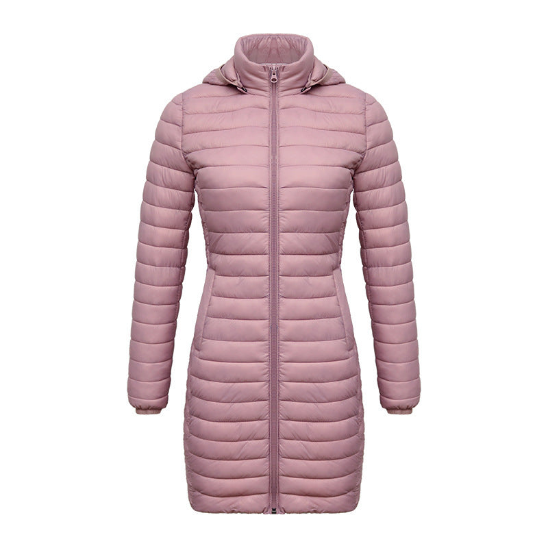 Women's Lightweight Mid-length Slim-fit Cotton-padded Jacket