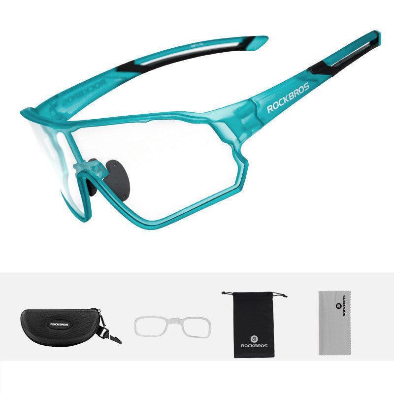 New Cycling Glasses Polarized Color Changing Windproof Myopia Running Sports