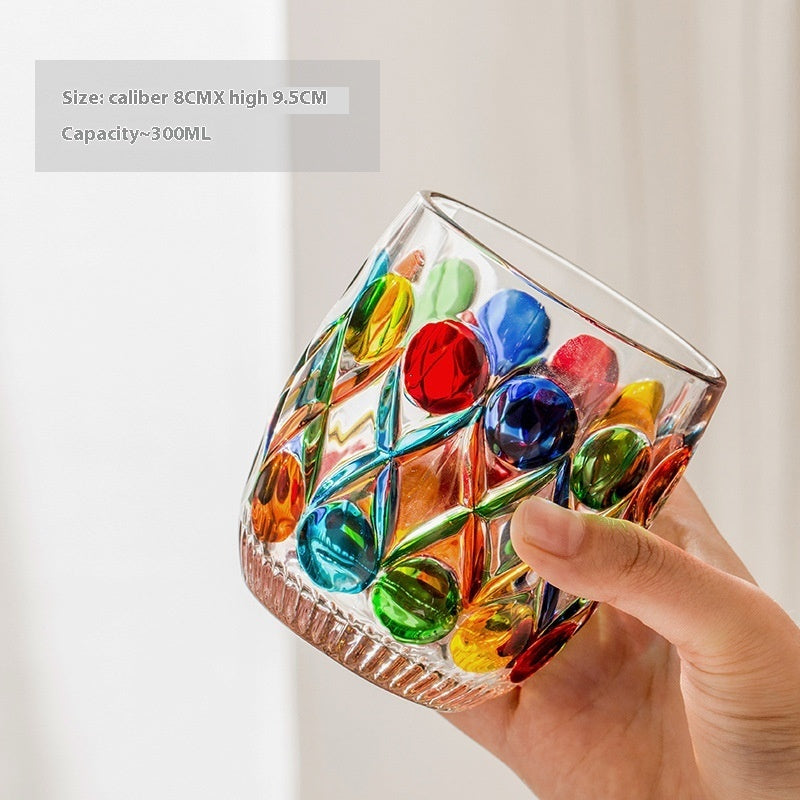 Italian Crystal Glasses Hand-painted Glass