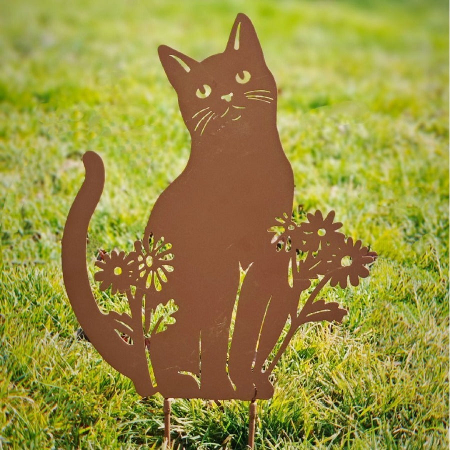 European-style Pastoral Iron Retro Garden Plug-in Kitten Flower Holderwall Decorations Dual-use