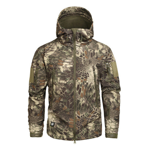 Male Digital Camouflage Fleece Female Waterproof And Breathable Mountaineering Suit