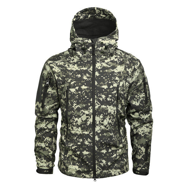 Male Digital Camouflage Fleece Female Waterproof And Breathable Mountaineering Suit