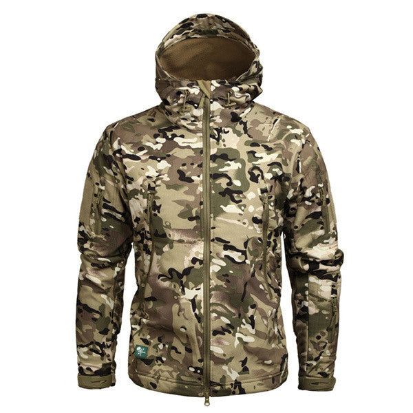 Male Digital Camouflage Fleece Female Waterproof And Breathable Mountaineering Suit