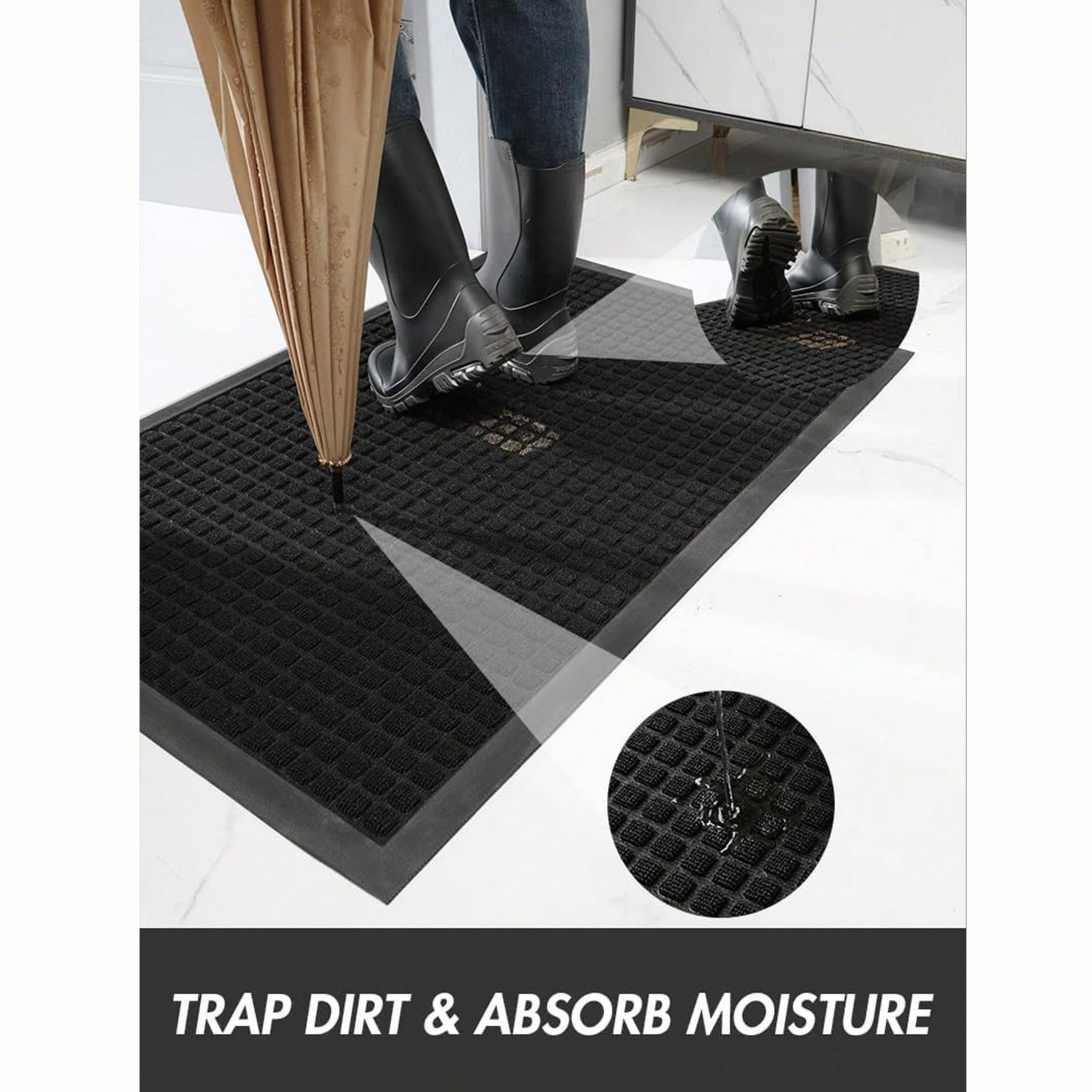 Outdoor Indoor Thick And Durable Rubber Back Door Entrance Mat