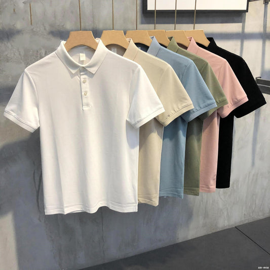 Trendy All-Match Short-Sleeved T-Shirt Slim Polo Shirt Top