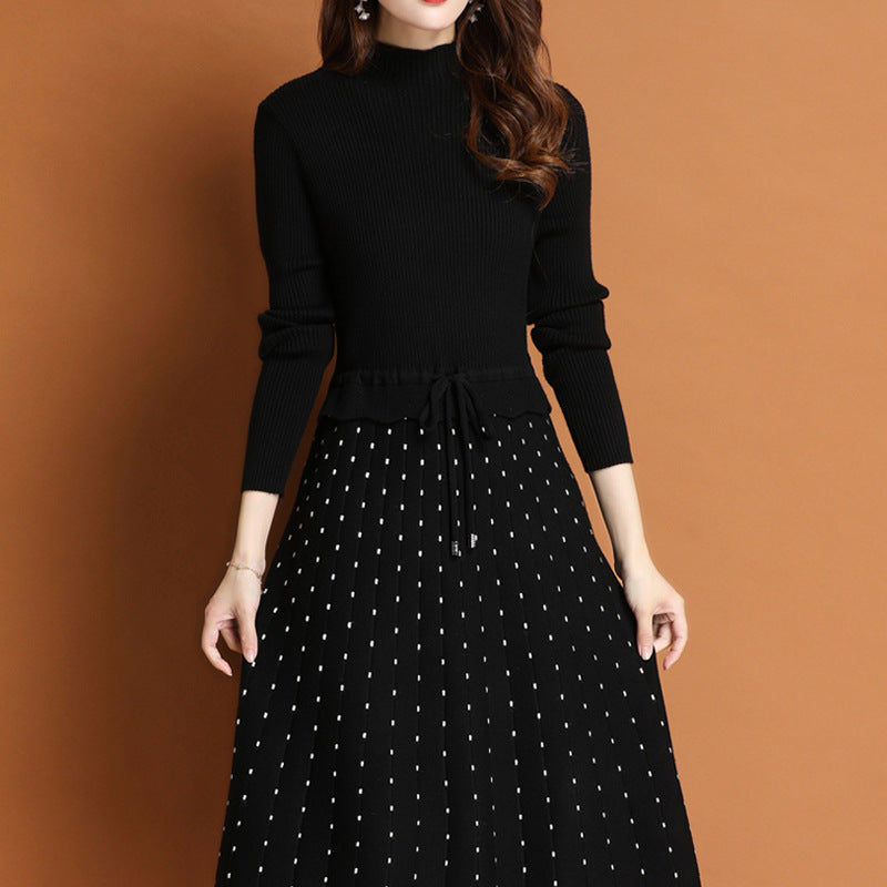 Knit Dress Mid-length Bottoming Shirt Knitted Dress