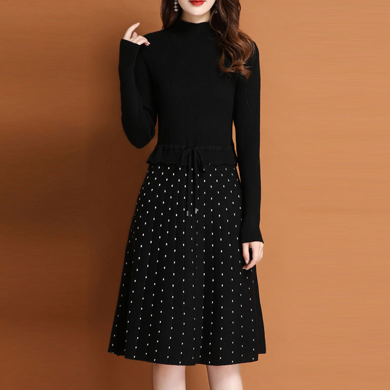 Knit Dress Mid-length Bottoming Shirt Knitted Dress