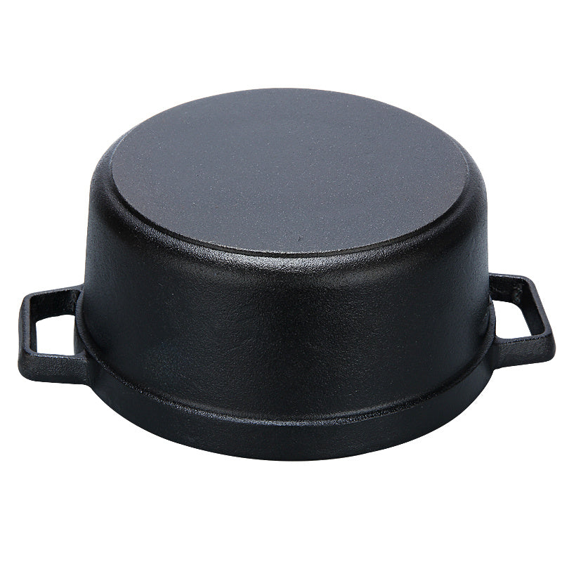Old-Fashioned Binaural Stew Pot Deepened and Thickened 30CM Traditional Cast Iron Pot