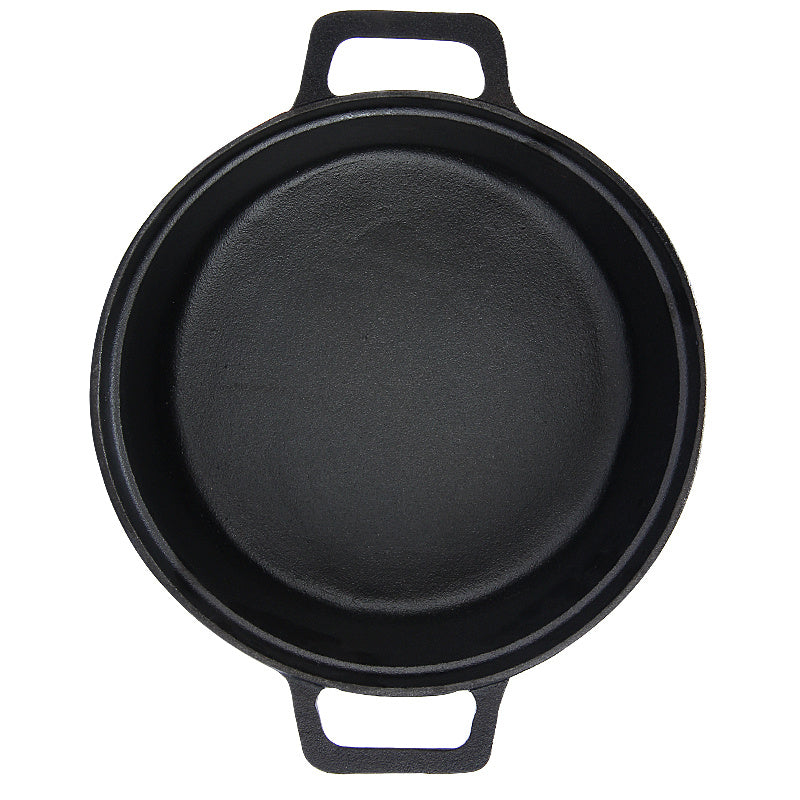 Old-Fashioned Binaural Stew Pot Deepened and Thickened 30CM Traditional Cast Iron Pot