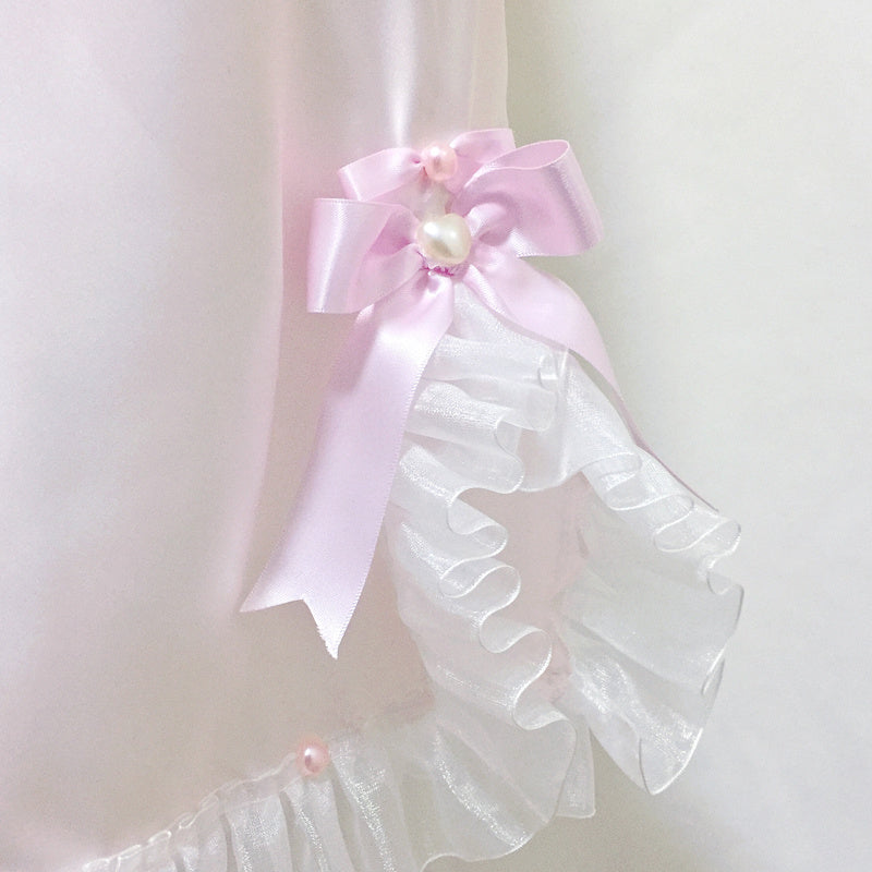 Sweet Girl, Lace Bow, Careful Night Skirt Dress, Soft Texture And Comfortable