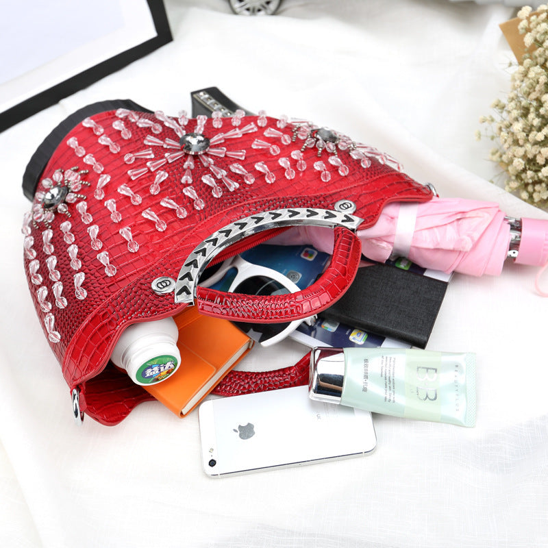 New Style Handbag High-Heeled Shoes Bag Fox Fur Bag