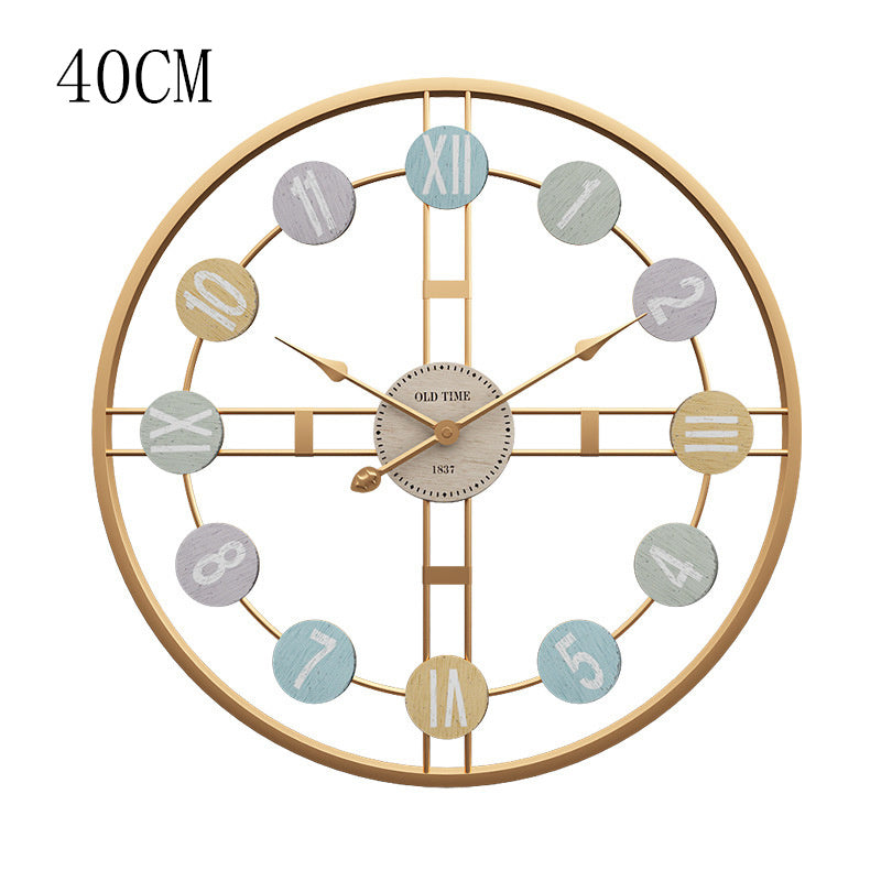 Creative And Simple Craft Wrought Iron Clock