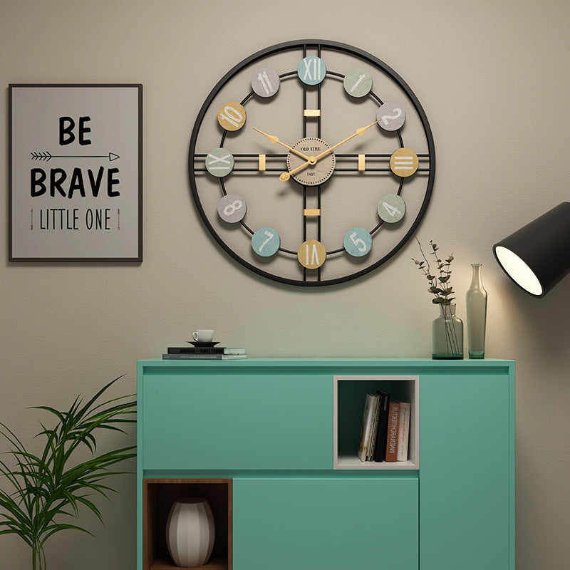 Creative And Simple Craft Wrought Iron Clock