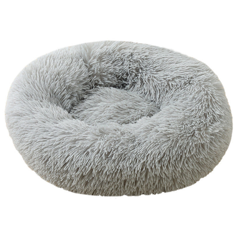 Super Soft Plush Round Removable And Washable Cushion Winter Pet Supplies