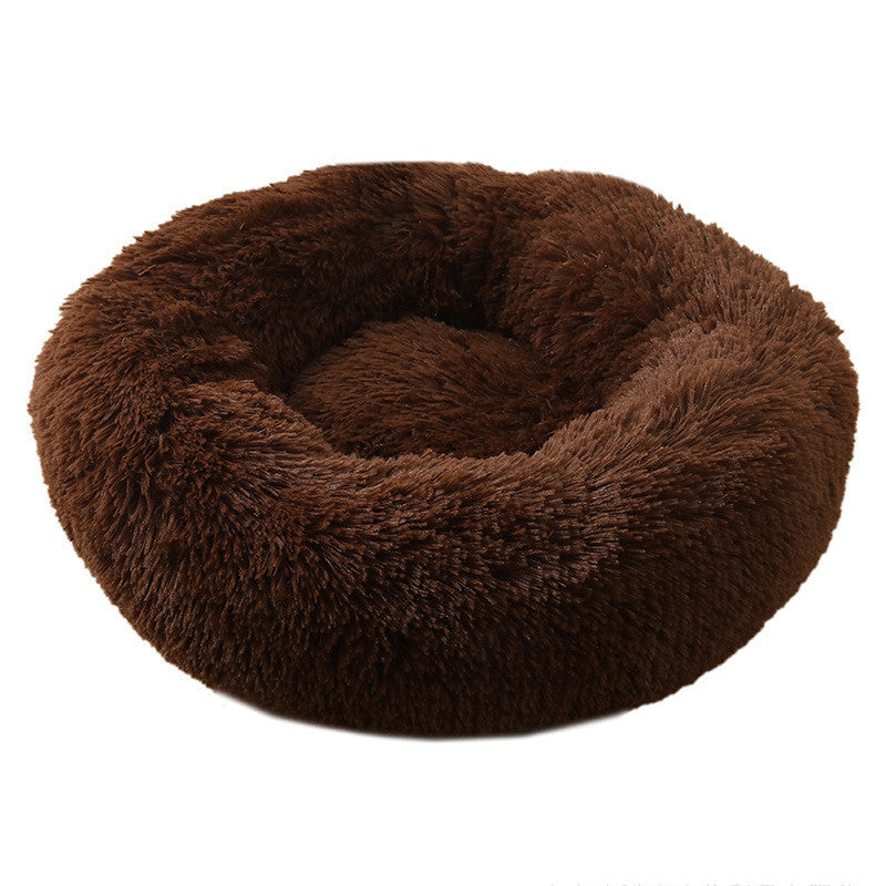 Super Soft Plush Round Removable And Washable Cushion Winter Pet Supplies