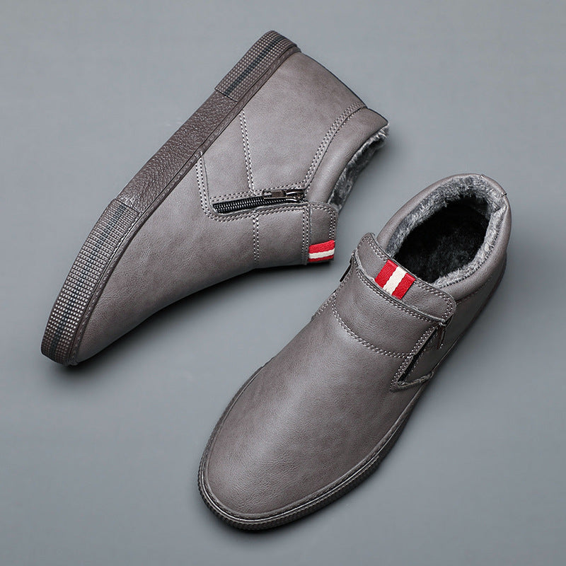 High-top Casual Shoes Leather Trend Men's Boots