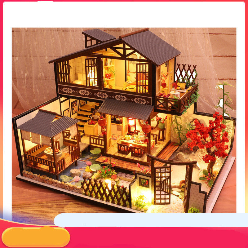 Wooden Hand-assembled Large Villa Loft