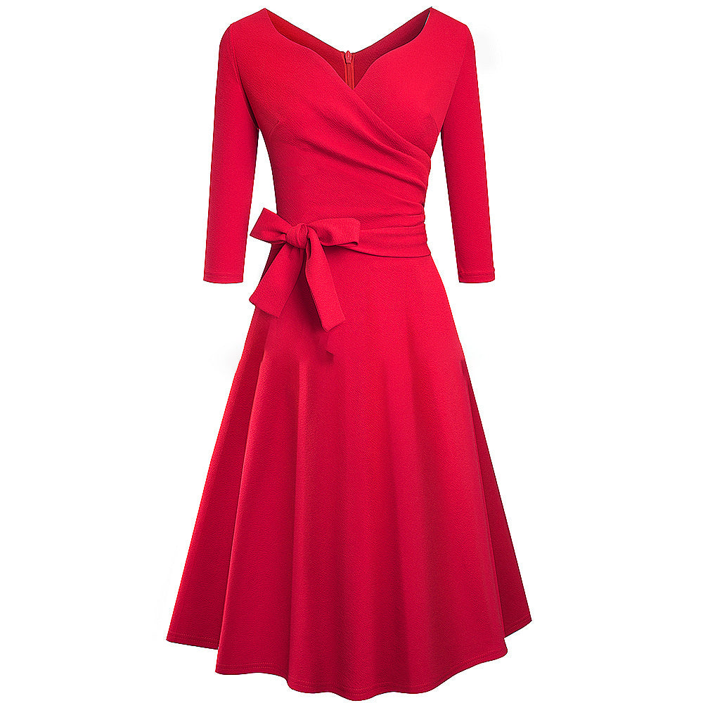 Fashion Lace-up Slim Dress