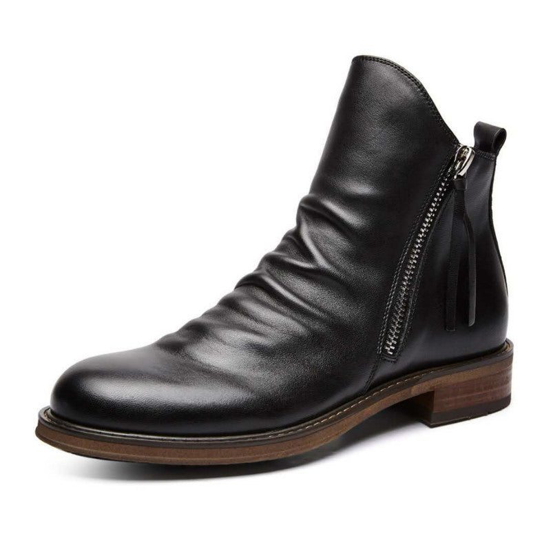 Men's Leather Casual Men's Shoes Chelsea Boots