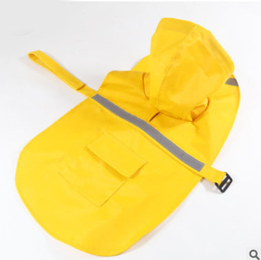 Pet Raincoat Dog Raincoat Labrador Golden Retriever Large and Medium-sized Dog Reflective Waterproof Snowproof Big Dog Clothes