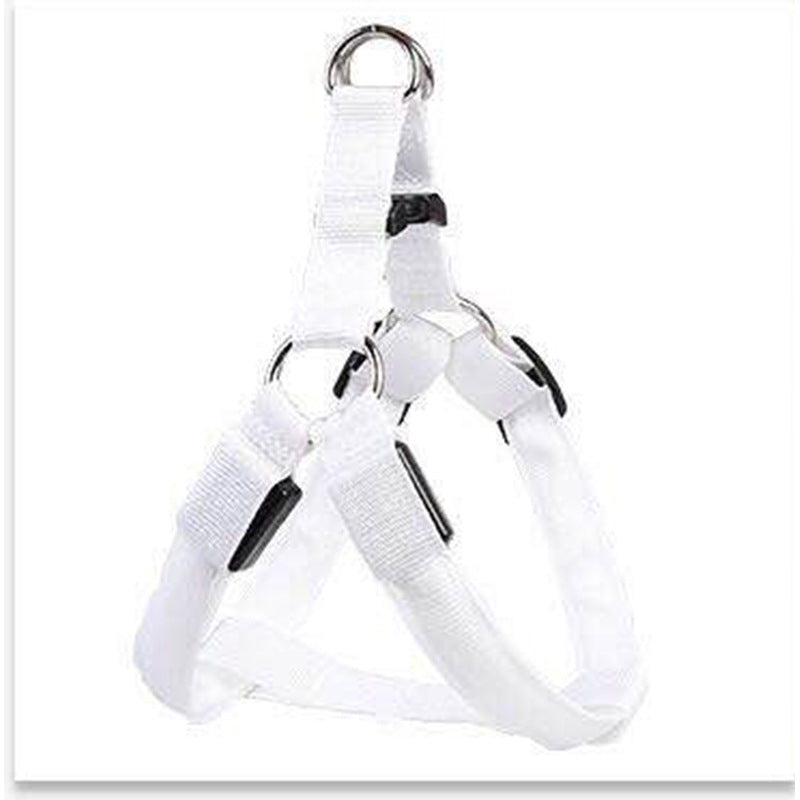Dog Leashing Vest With Led Illuminated Chest Back