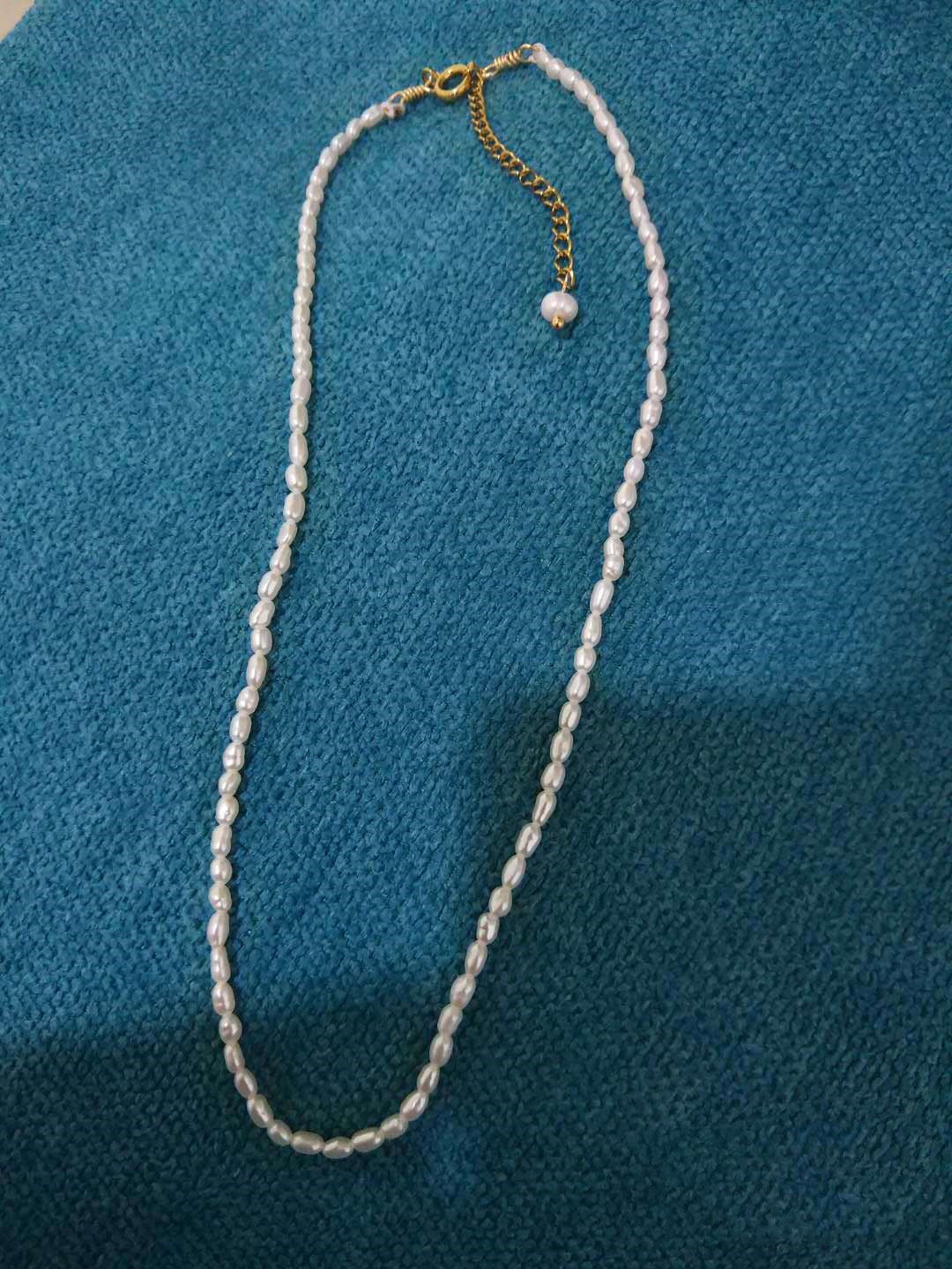 Natural Freshwater Necklace with Extra Fine Rice Grain