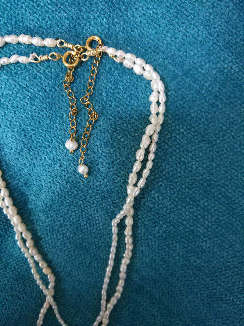 Natural Freshwater Necklace with Extra Fine Rice Grain