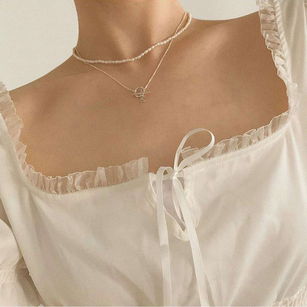 Natural Freshwater Necklace with Extra Fine Rice Grain