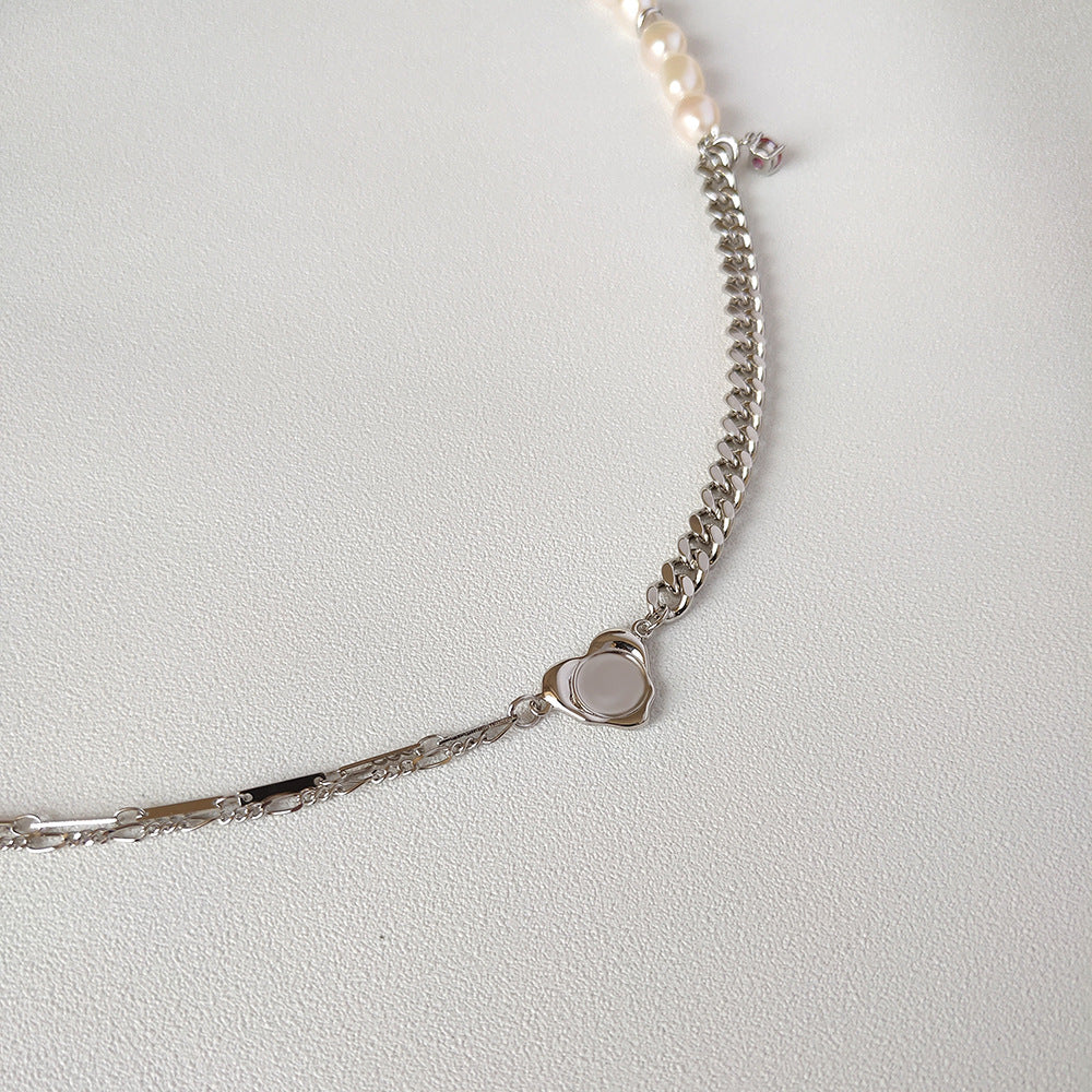 Female Clavicle Chain Freshwater Dazzling Oearl Necklace