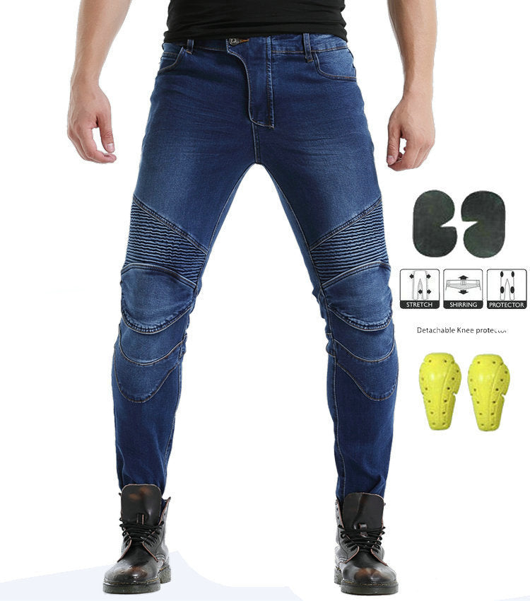 Kevlar Motorcycle Jeans Men And Women High Elastic Racing Pants
