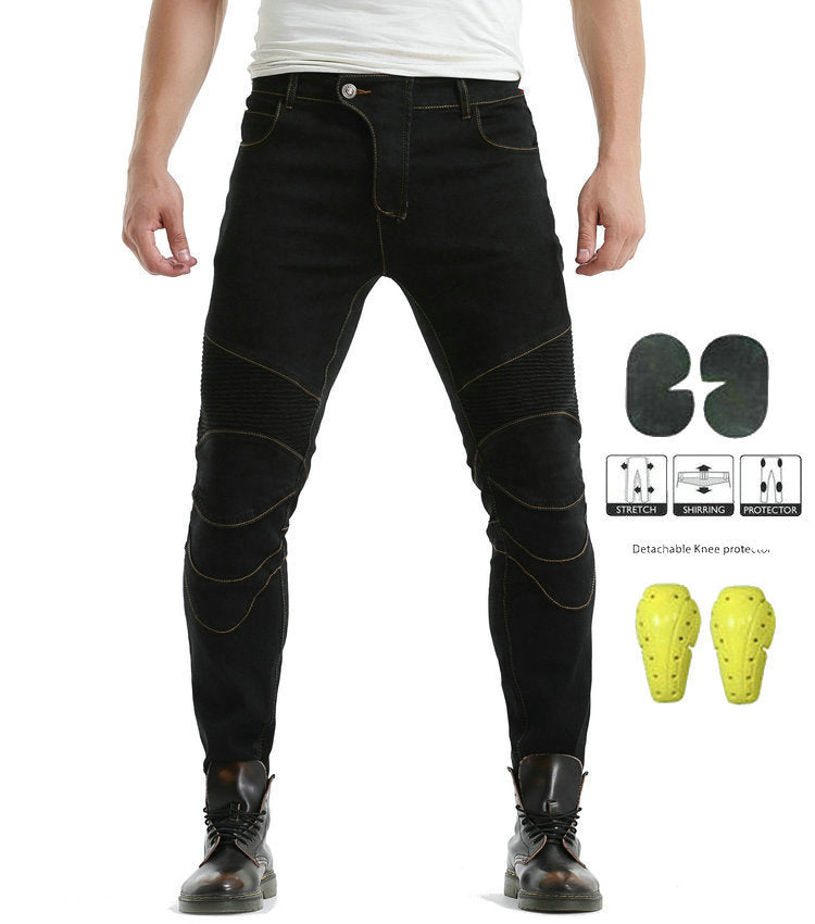 Kevlar Motorcycle Jeans Men And Women High Elastic Racing Pants
