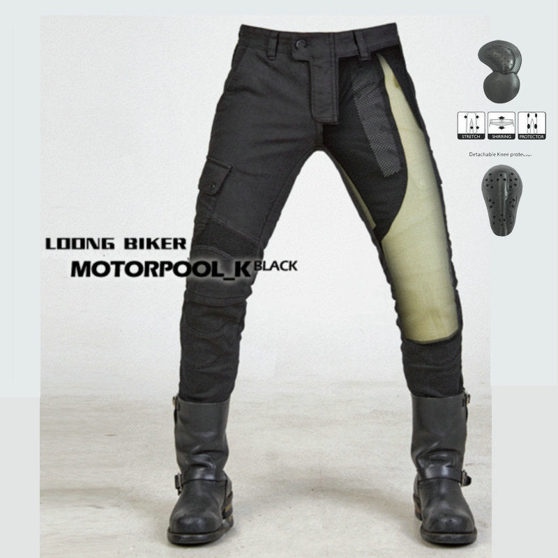Kevlar Motorcycle Jeans Men And Women High Elastic Racing Pants