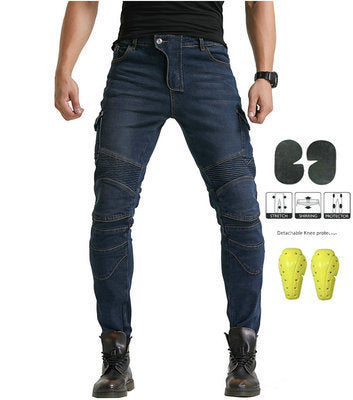 Kevlar Motorcycle Jeans Men And Women High Elastic Racing Pants