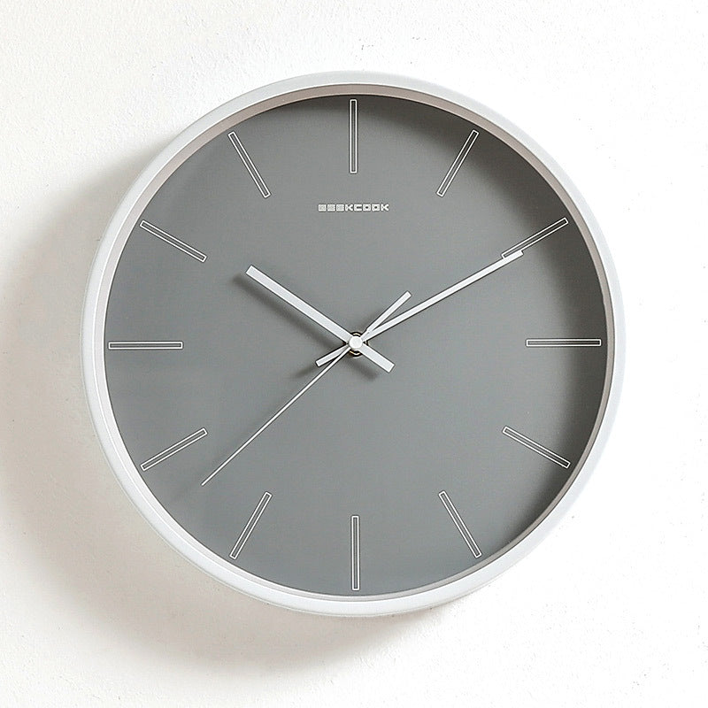 Modern Minimalist Wall Mute Wall Clock Living Room Clock Fashion Light Luxury Minimalist Clock