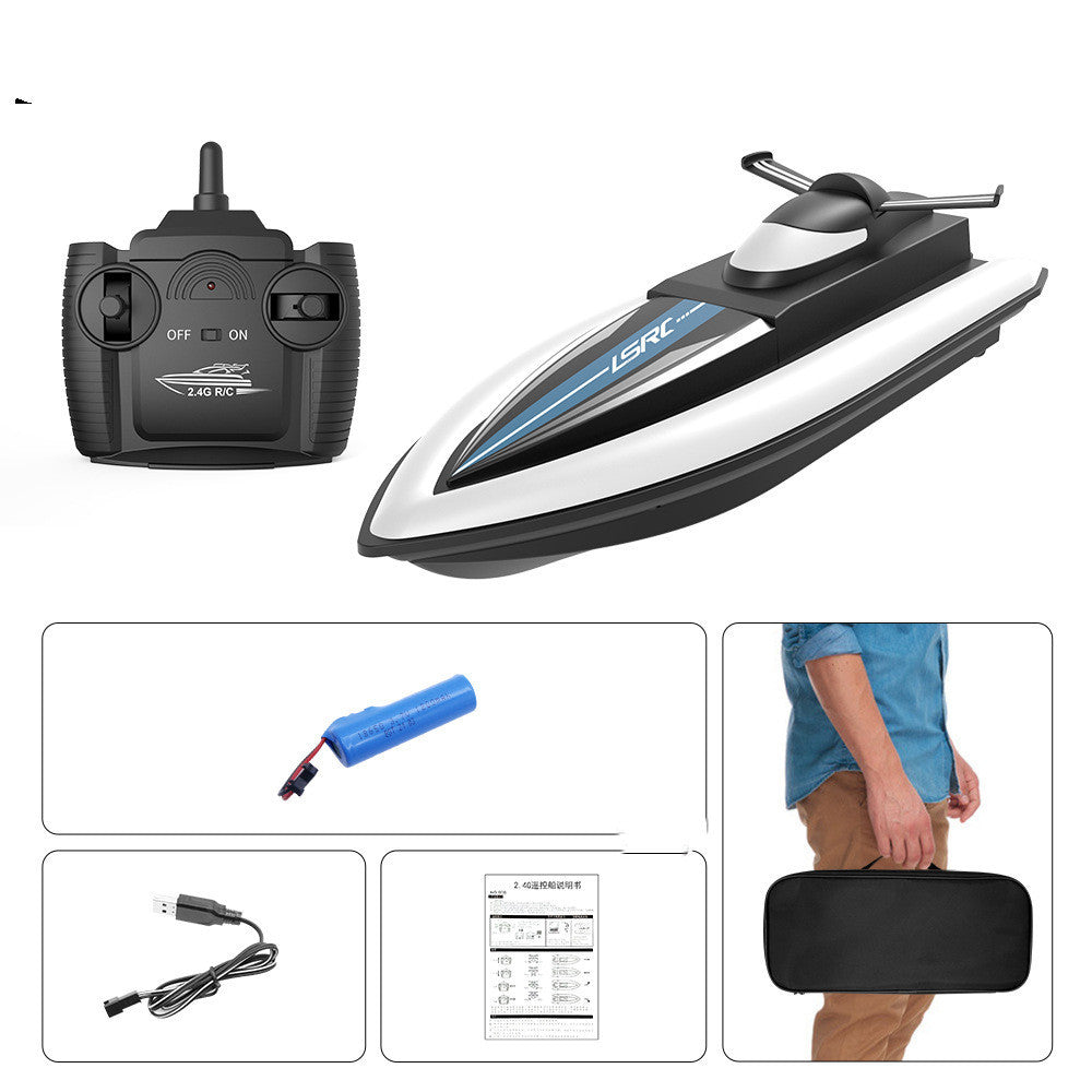 RC Boat Toy High Speed Racing Boat Waterproof 2.4G Electric Radio Dual Motor Sensitive Steering Remote Control Speedboat Gifts