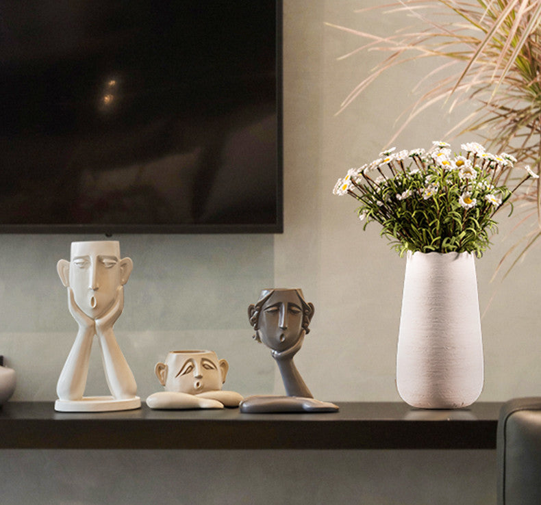 Nordic Style Soft Outfit With Creative Art Decorations, Modern Minimalist Crafts, Living Room Home Decorations