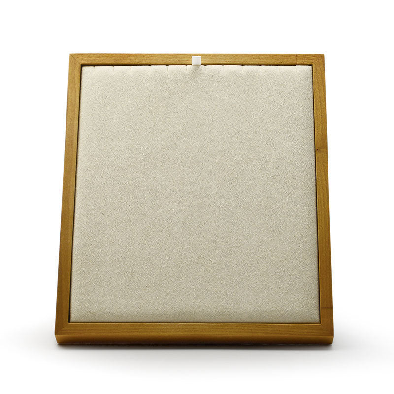 Solid Wood Necklace Display Stand Leather Jewelry Props Pendant Storage Board