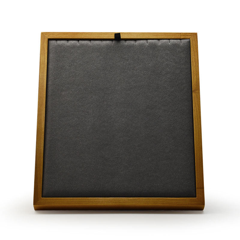 Solid Wood Necklace Display Stand Leather Jewelry Props Pendant Storage Board