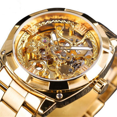 One Drop Shipping Automatic Mechanical Hollow Waterproof Fashion Men's Watch
