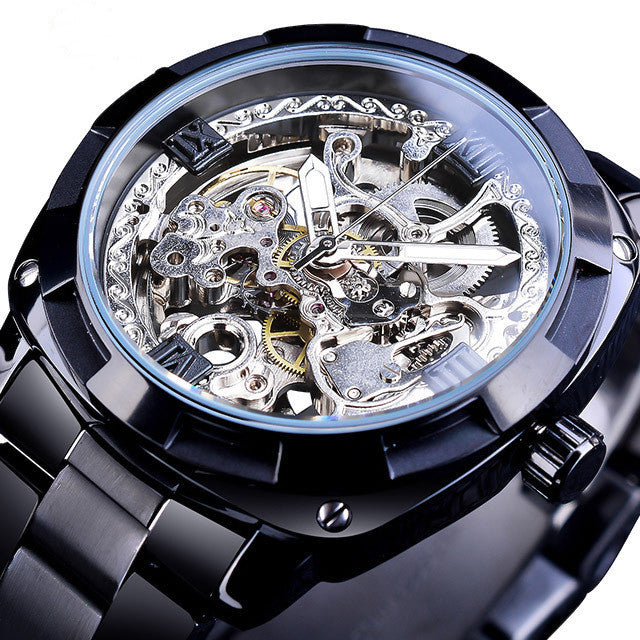 One Drop Shipping Automatic Mechanical Hollow Waterproof Fashion Men's Watch