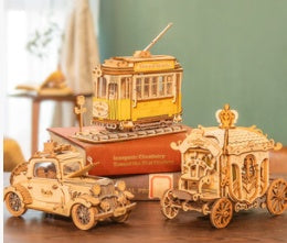 3d Three-dimensional Puzzle Model  Wooden Assembly Decompression Diy Handmade Toy