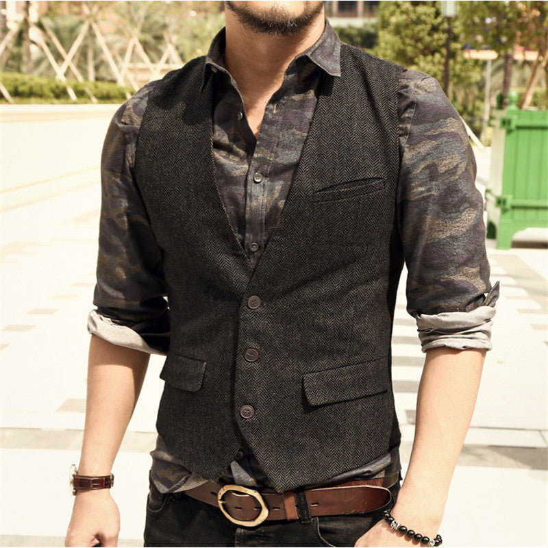 Woolen casual vest