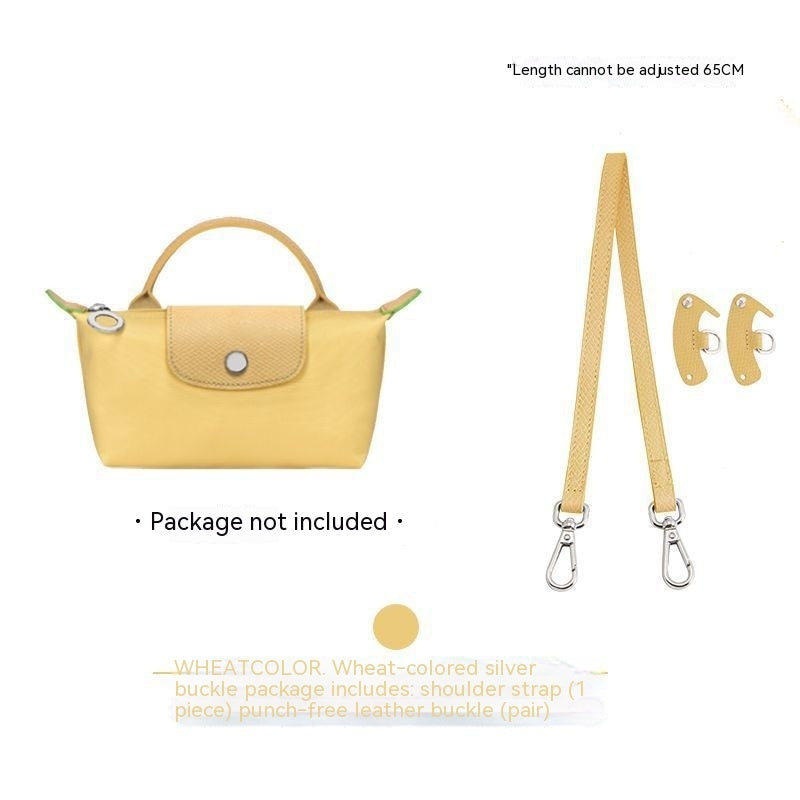 Wide Shoulder Strap Punch-free Leather Ring Transformation Crossbody Hardware Accessories