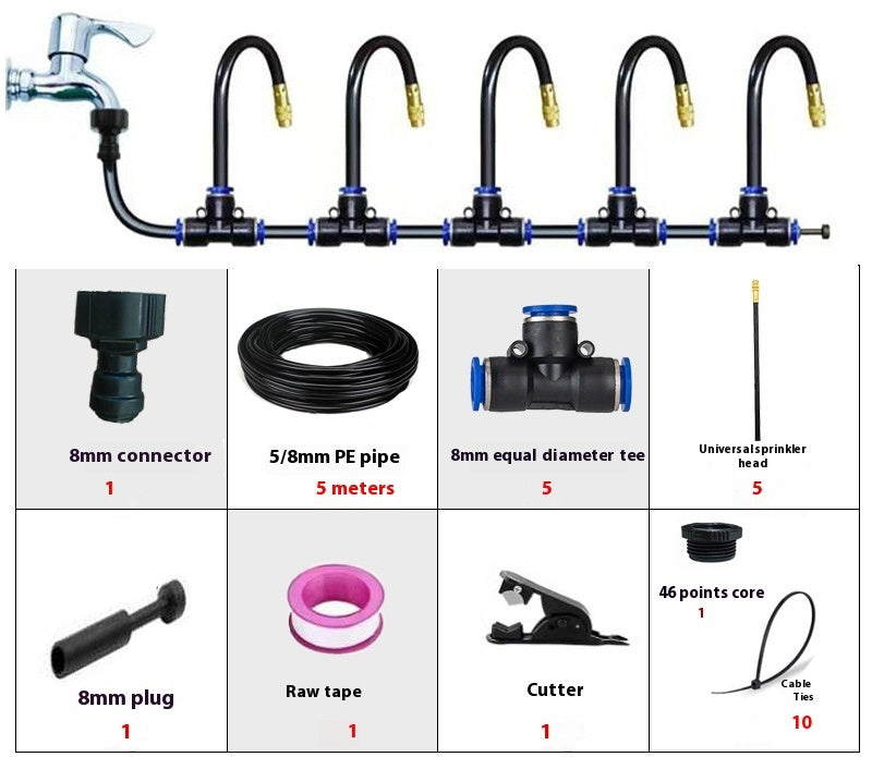 Universal Nozzle Integrated Automatic Watering Device Adjustable