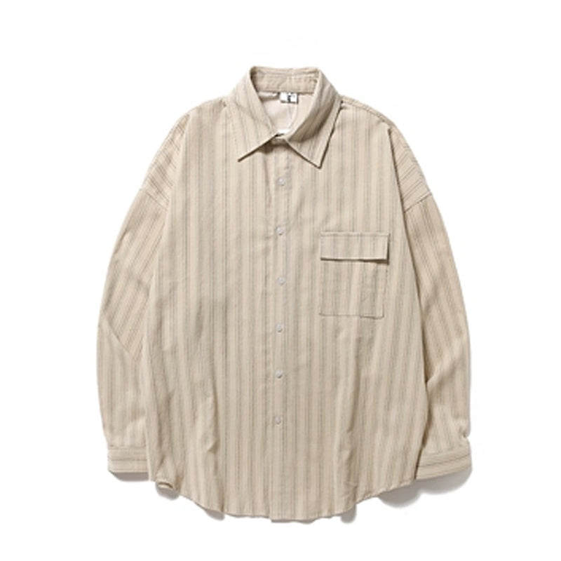 Autumn Vintage Stripe Loose Shirt