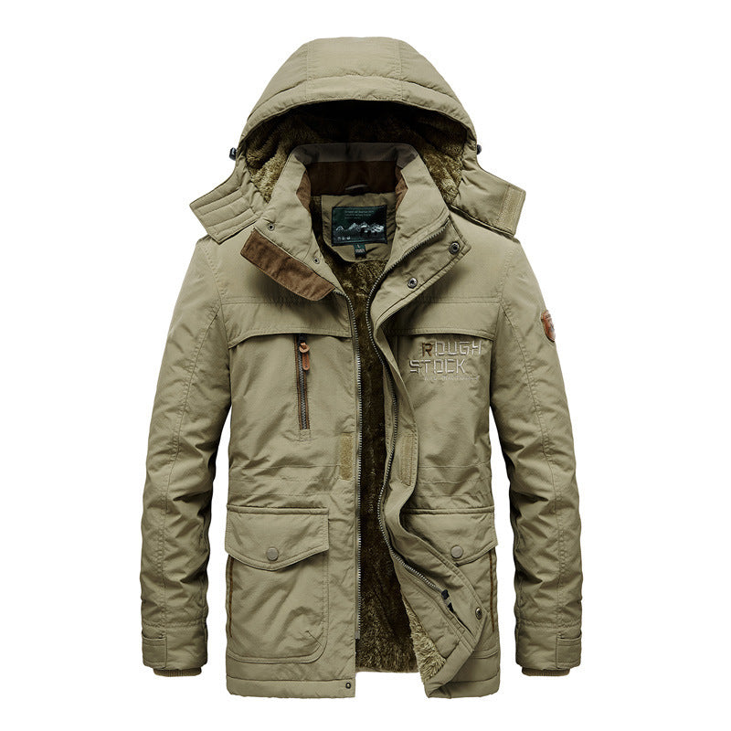 Retro Style New Cotton-padded Coat Washed Jacket Men