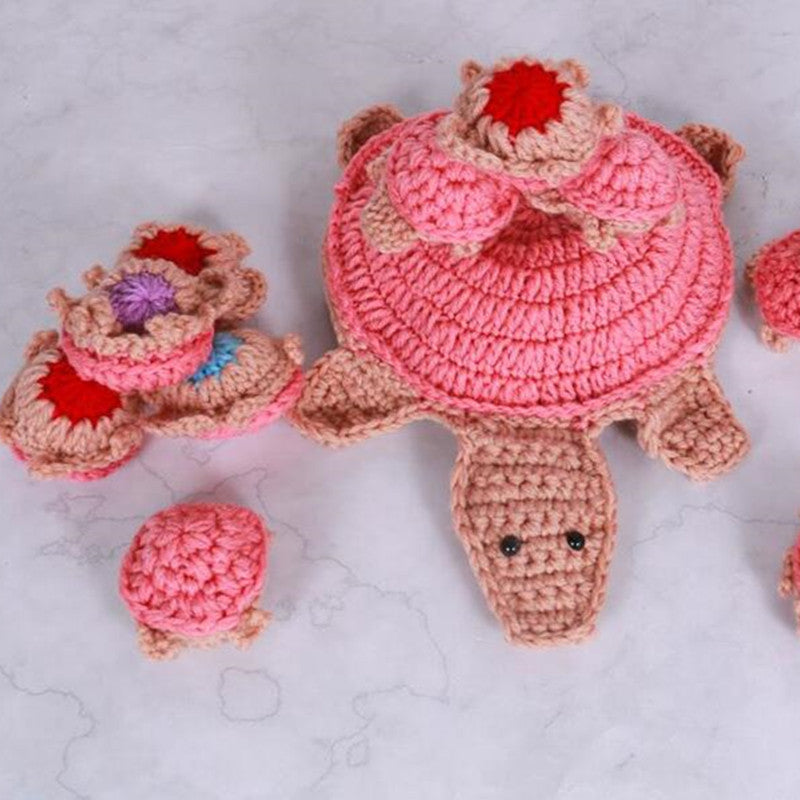 Cute Cartoon Turtle Doll Handmade Knitted Turtle Children's Educational Game