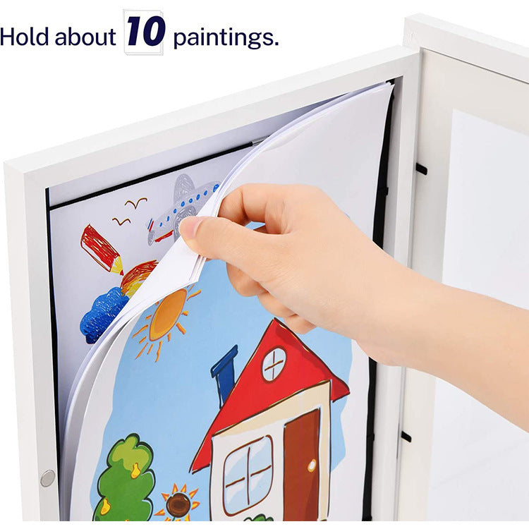 Children's Magnetic Art Photo Frame Flip Wooden Photo Frame