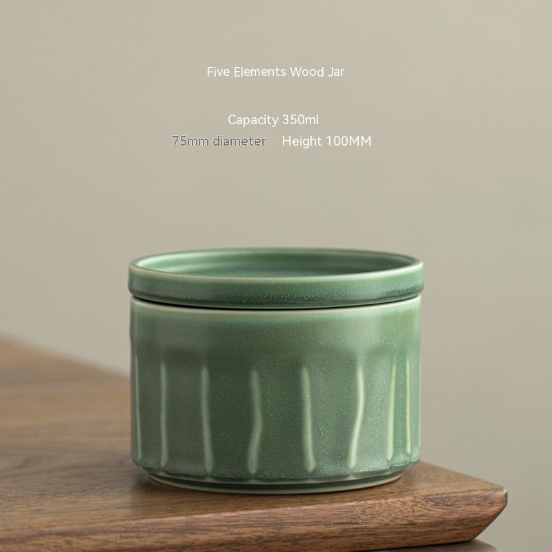 Creative Five Elements Ceramic Tea Pot Moisture-proof Convenient Travel Household